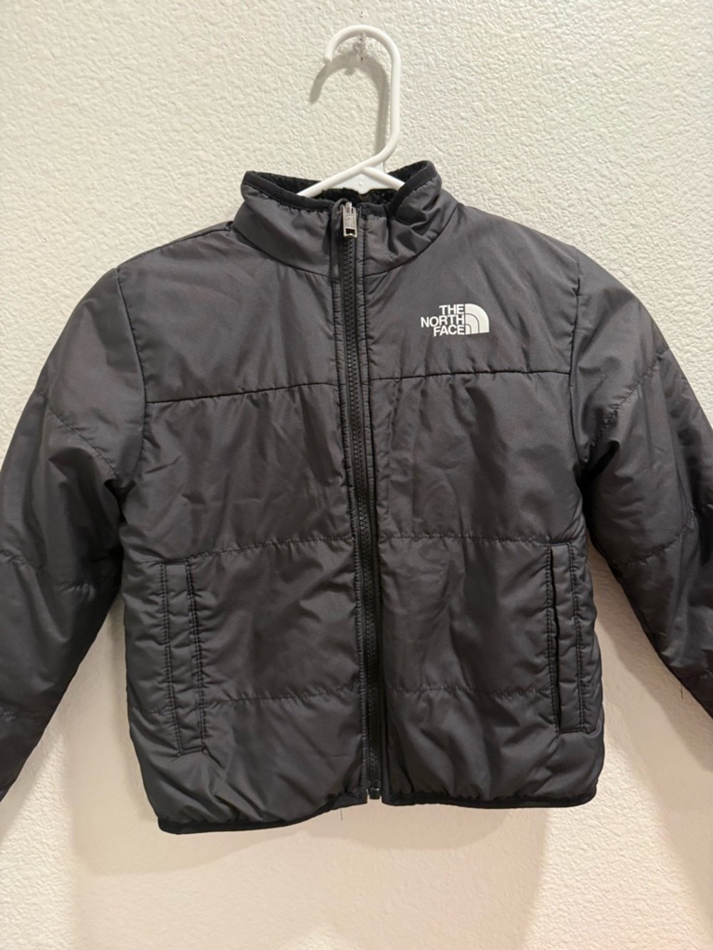 The North Face Reversible Kids Black Quilted Puffer Jacket